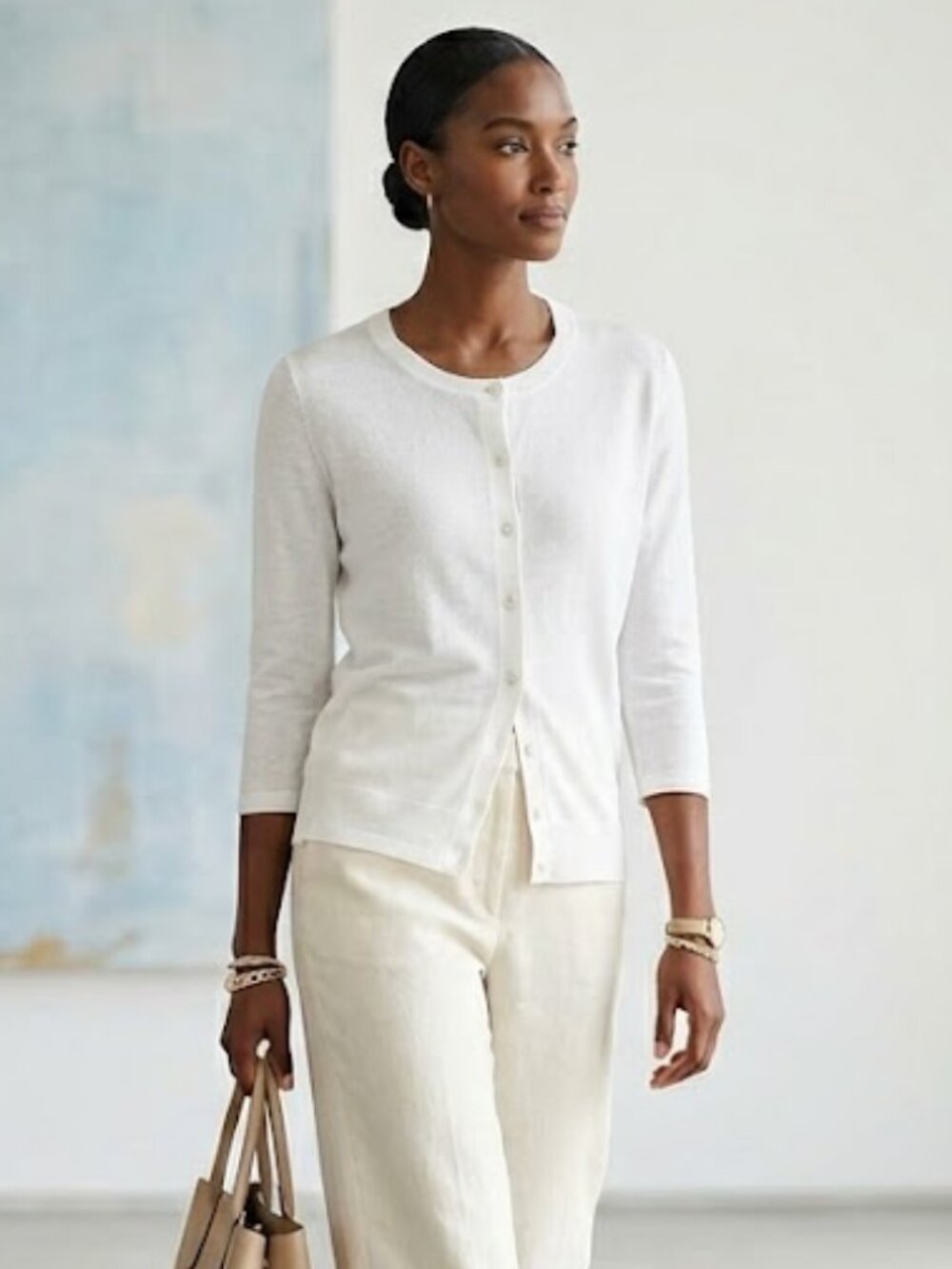 Banana Republic‎ Women's White Sweater Medium’